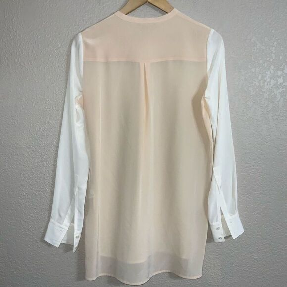 Vince color block silk button down shirt size 4 - Picture 8 of 10